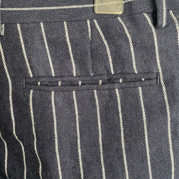 Octubre Editions Mens Jody Suit Navy Pinstripe Double Breasted Flat Front Pant - Picture 12 of 16